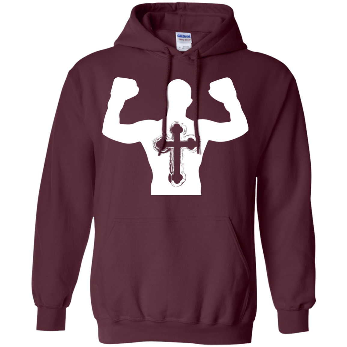 Christian Gym Exercise Workout T-shirt Maroon