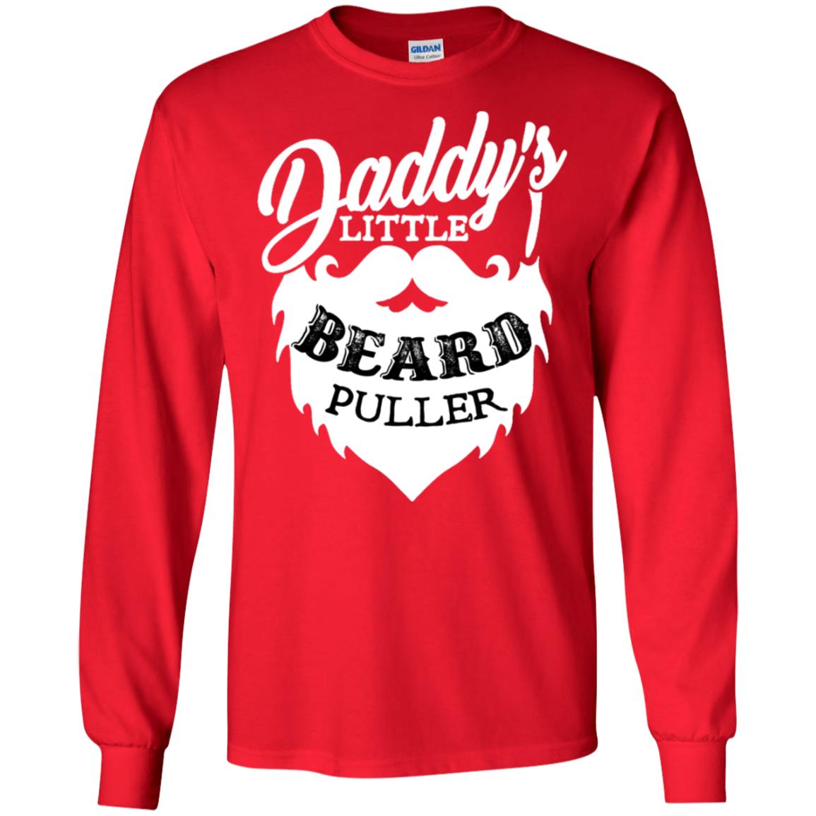 Daddy's Little Beard Puller Kid Shirt Red