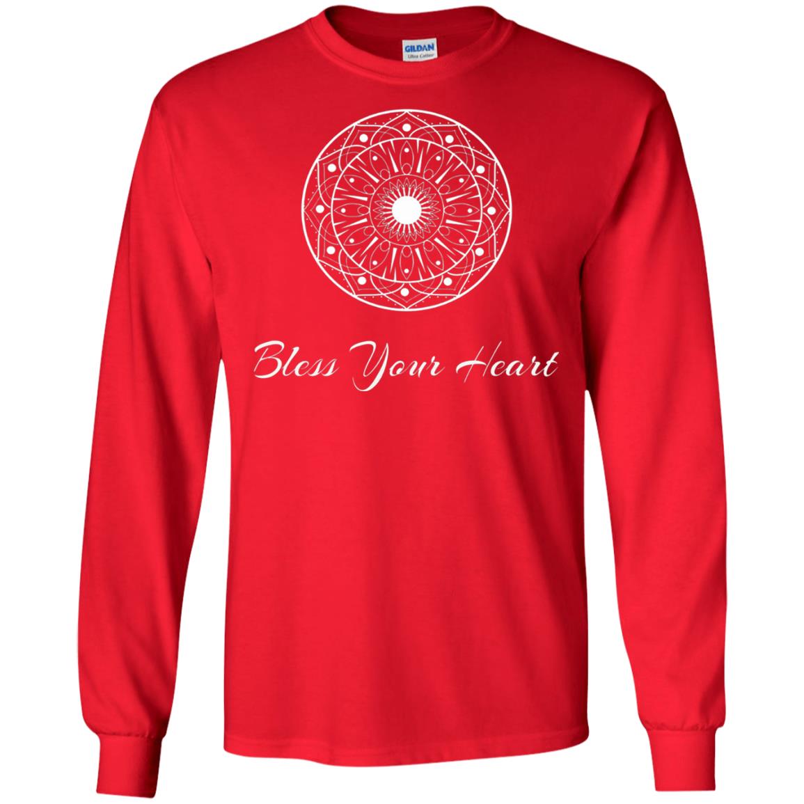 Bless Your Heart Mandala T-shirt Red