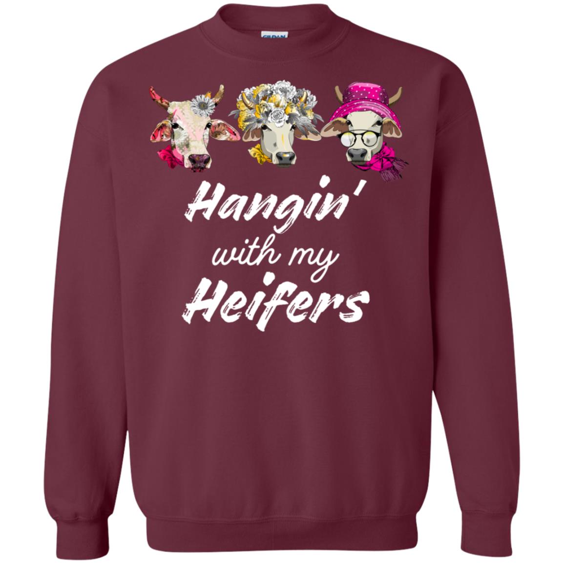 Hangin' With My Heifers Shirt Maroon