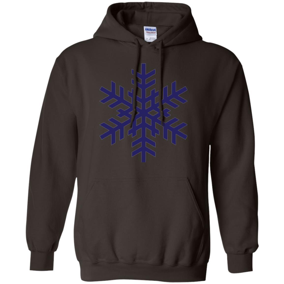 Christmas T-shirt Navy Blue Snowflake T-shirt Dark Chocolate