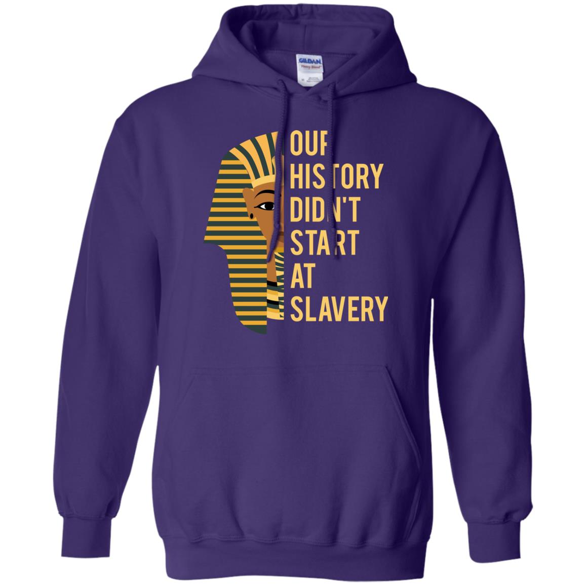 Proud African American Woman T-shirt Our History Didn_t Start At Slavery Purple