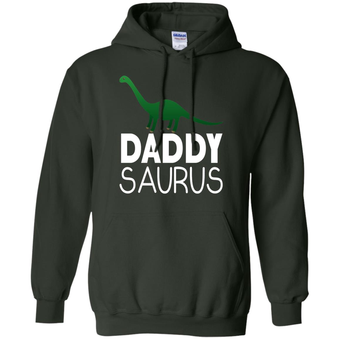 Daddy Saurus Dinosaur Matching Daddy T-shirt Forest Green