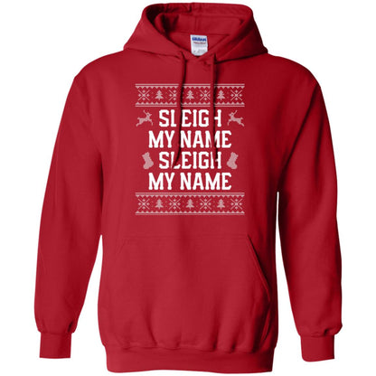 Christmas T-shirt Sleigh My Name Red