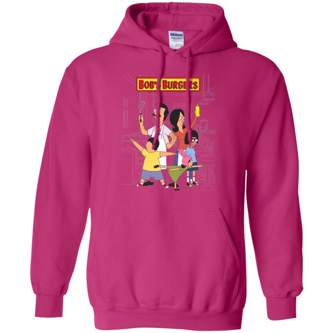 Family Group Hero Pose T-shirt Bob_s Burgers Heliconia