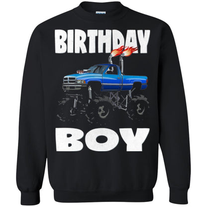 Monster Truck T-shirt Birthday Boy Vintage Black
