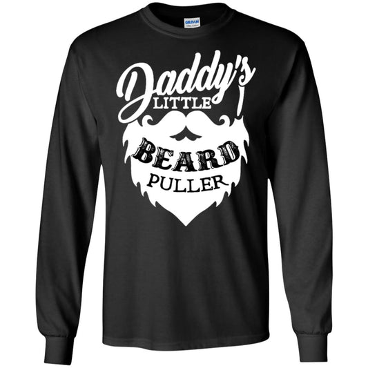Daddy's Little Beard Puller Kid Shirt Black