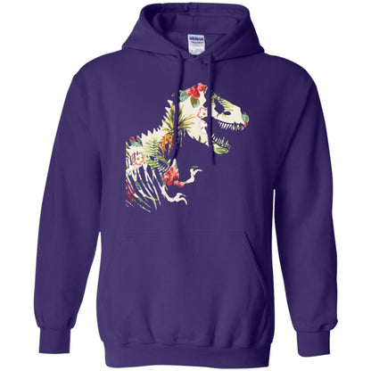 Dinosaur T-shirt Floral Tropical Hawaiian Pattern T Rex Purple