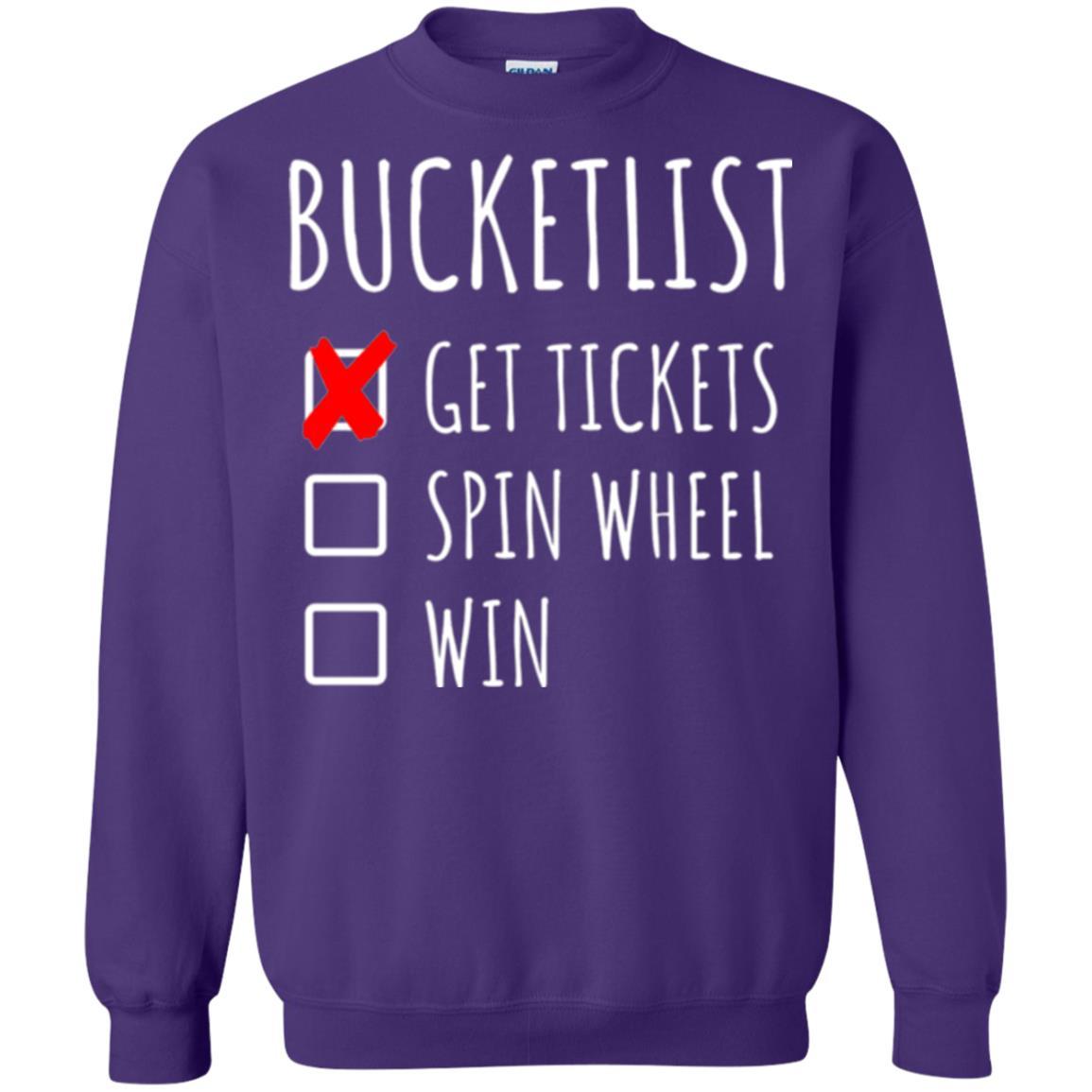 Game Show T-shirt Bucket List Spin Wheel Win Purple