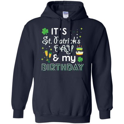 Funny My Birthday St Patricks Day Drinking T-shirt Navy