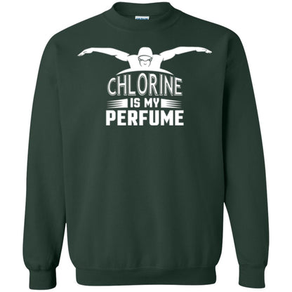 Swimmer T-shirt Chloring Is My Perfume T-shirt Forest Green