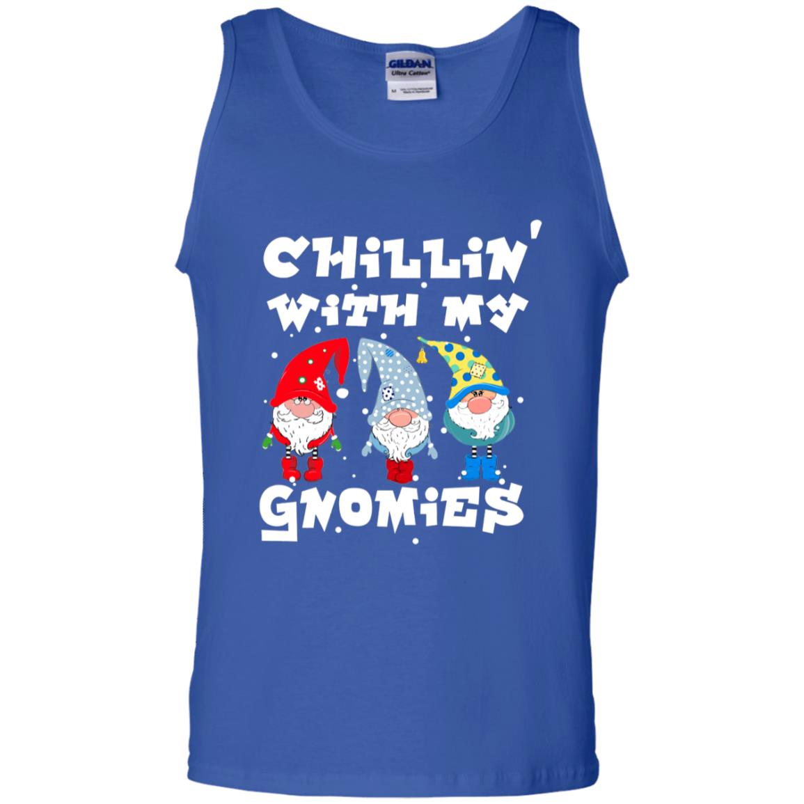Chillin' With My Gnomies X-mas Gift Shirt For Mens Womens Kids Royal
