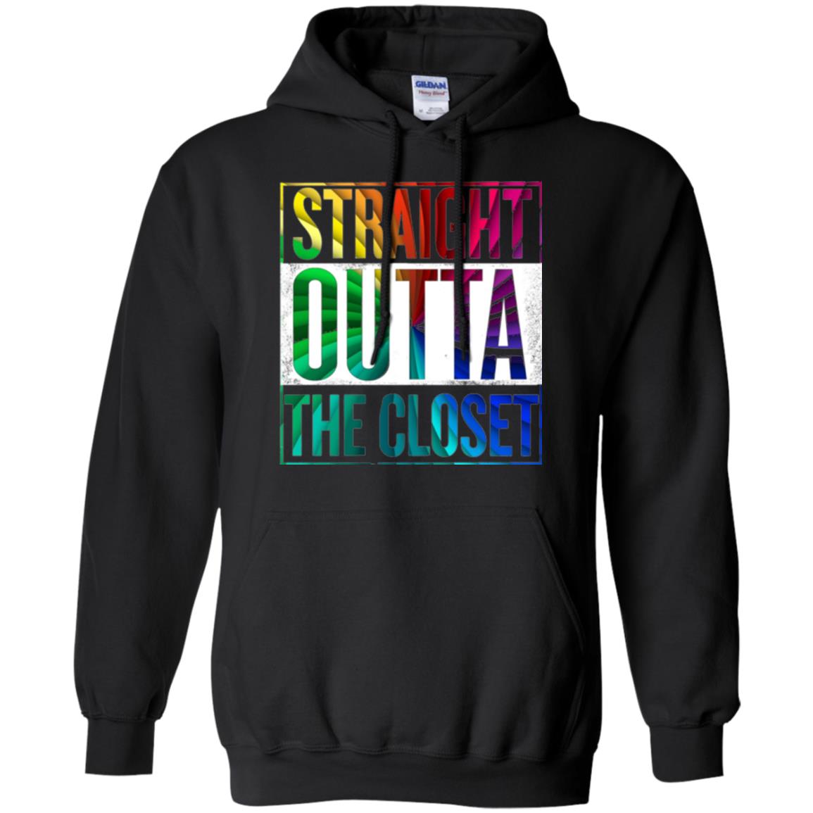 Gay Pride Lgbt T-shirt Straight Outta The Closet Black
