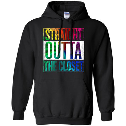 Gay Pride Lgbt T-shirt Straight Outta The Closet Black