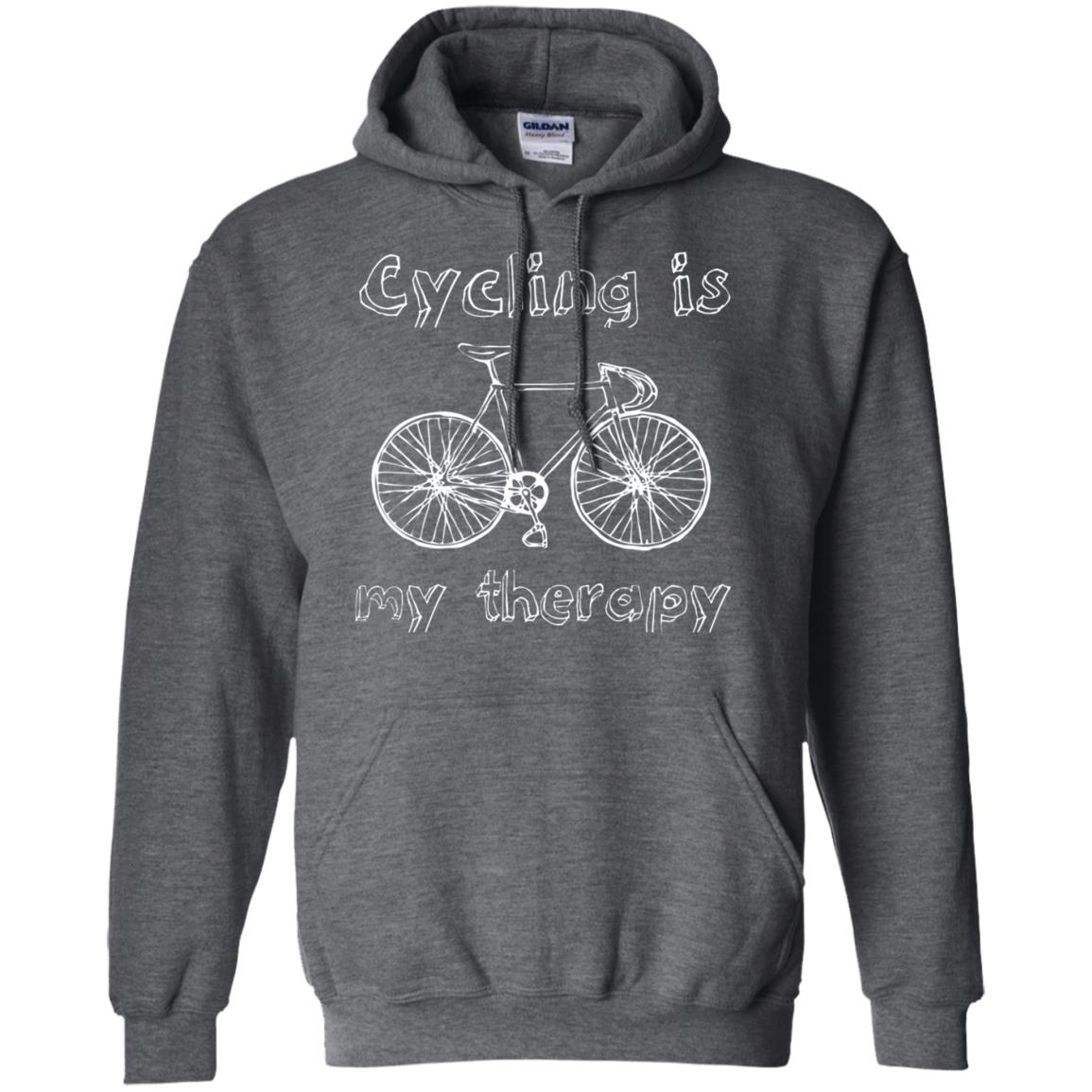 Cycling Is My Therapy Spin Class T-shirt Dark Heather