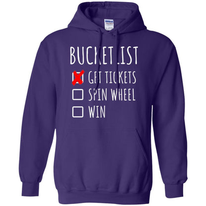 Game Show T-shirt Bucket List Spin Wheel Win Purple