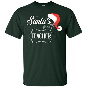 Santa's Favorite Teacher Teaching X-mas Gift Shirt For TeachersG200 Gildan Ultra Cotton T-Shirt