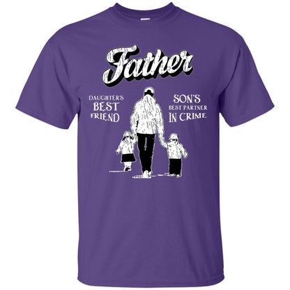 Father Is Daugther's Best Friend Son's Best Partner In Crime Shirt Purple
