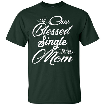 One Blessed Single Mom Shirt Forest