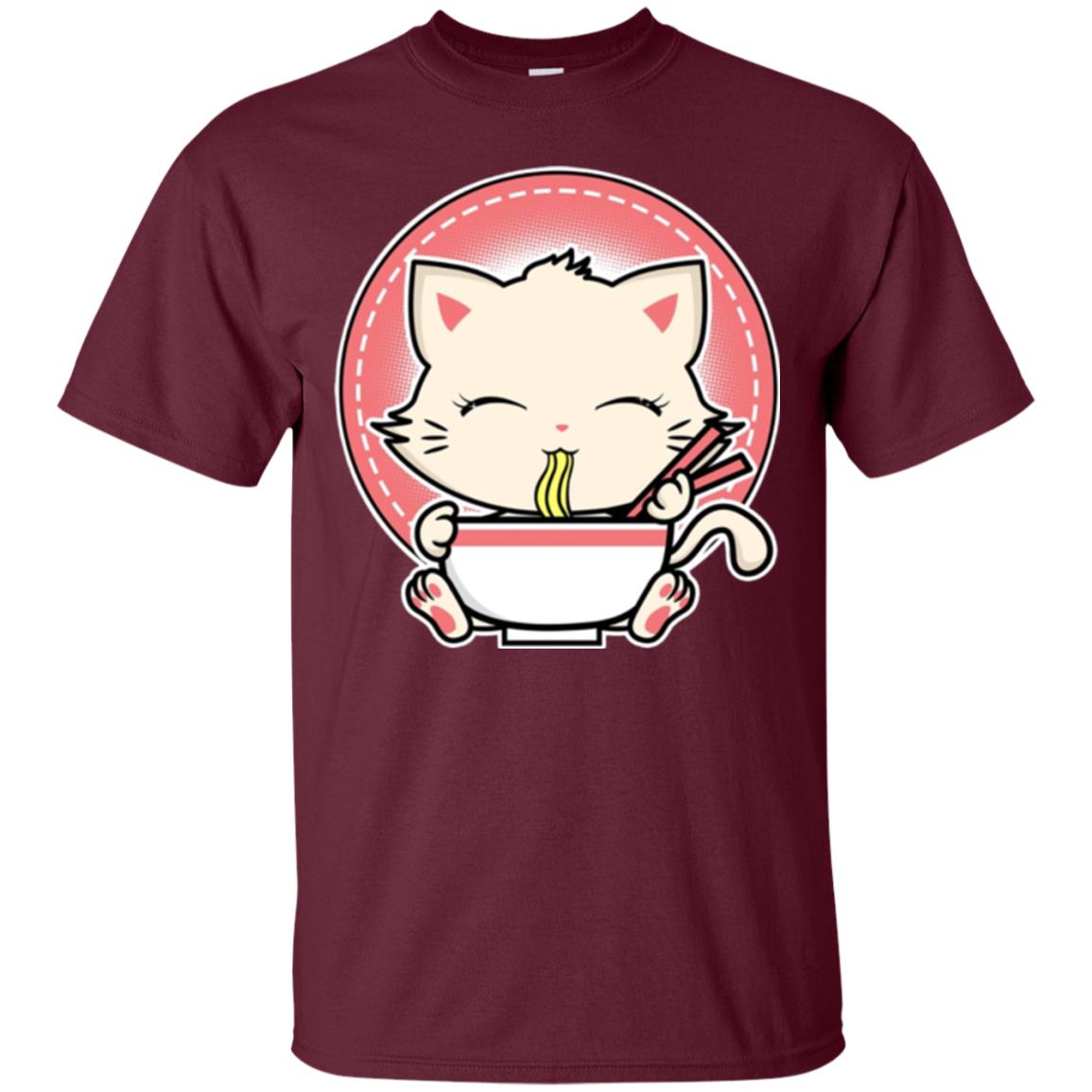 Kawaii Japanese Anime Cat Ramen T-shirt