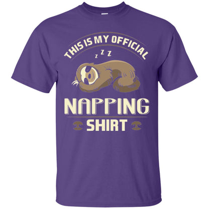 Lazy Baby Sloth My Official Napping T-shirt Purple