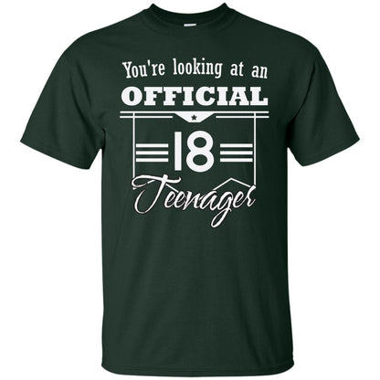 You're Looking At An Official 18 Teenager 18th Birthday Shirt Forest