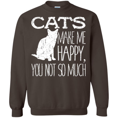Cat Lover T-shirt Cats Make Me Happy You Not So Much Dark Chocolate