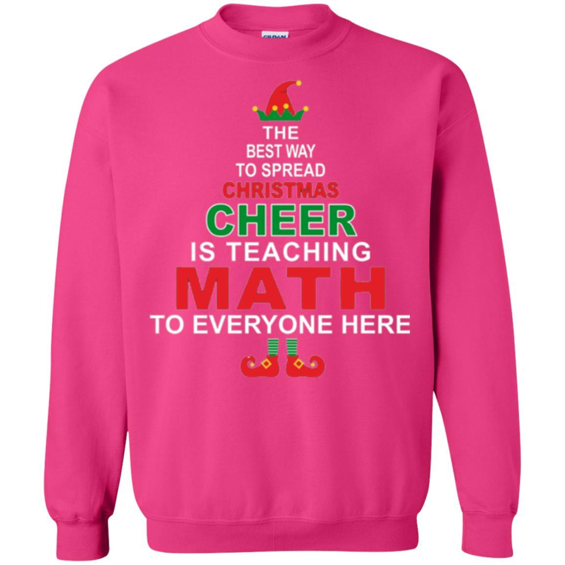 Elf Christmas T-shirt Math Teacher Christmas T-shirt Heliconia