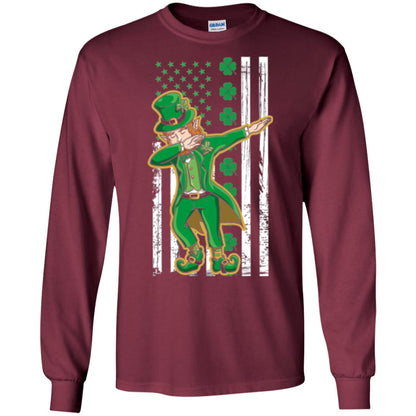 Dabbing Leprechaun St. Patrick's Day T-shirt Maroon