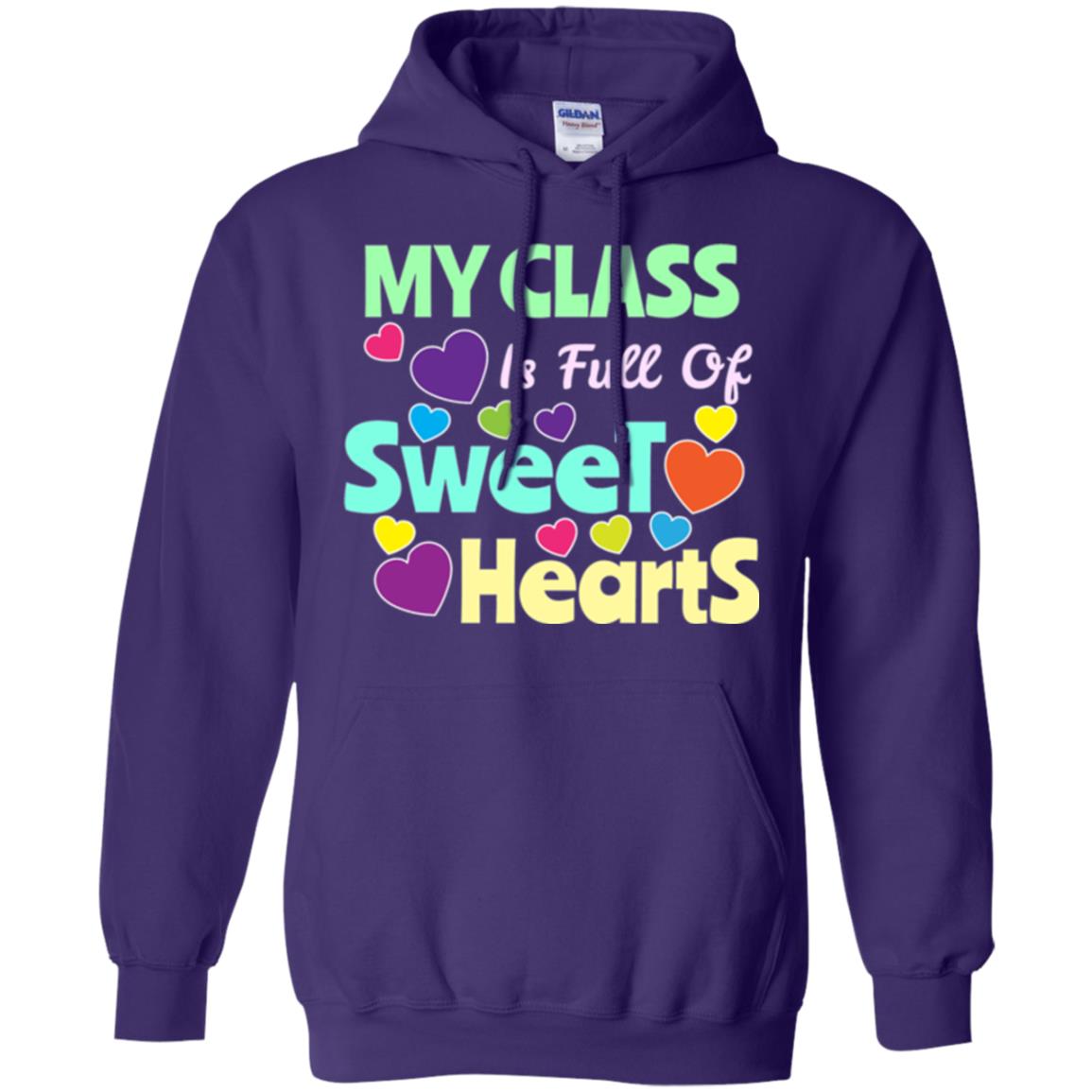 Valentines Day T-shirt I Love My Sweet Hearts Purple