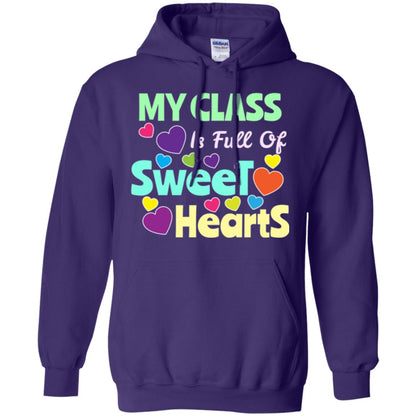 Valentines Day T-shirt I Love My Sweet Hearts Purple