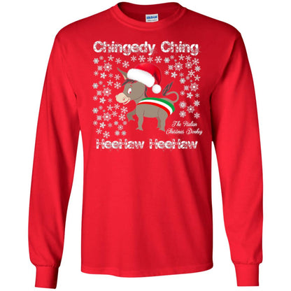 Christmas T-shirt The Italian Christmas Donkey Red