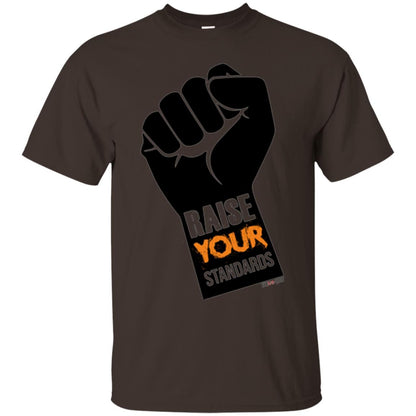 Raise Your Standards Motivatitonal Fitnoquit T-shirt Dark Chocolate