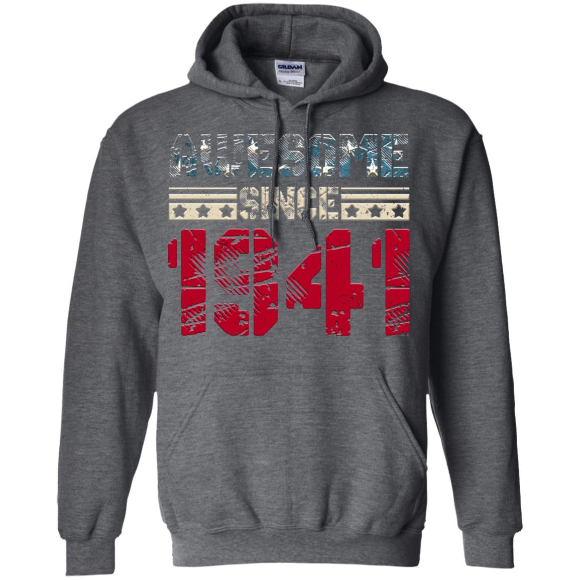 Awesome Since Legends Born In 1941 77 Years Old Birthday Shirt For Dad Or Papa Dark Heather