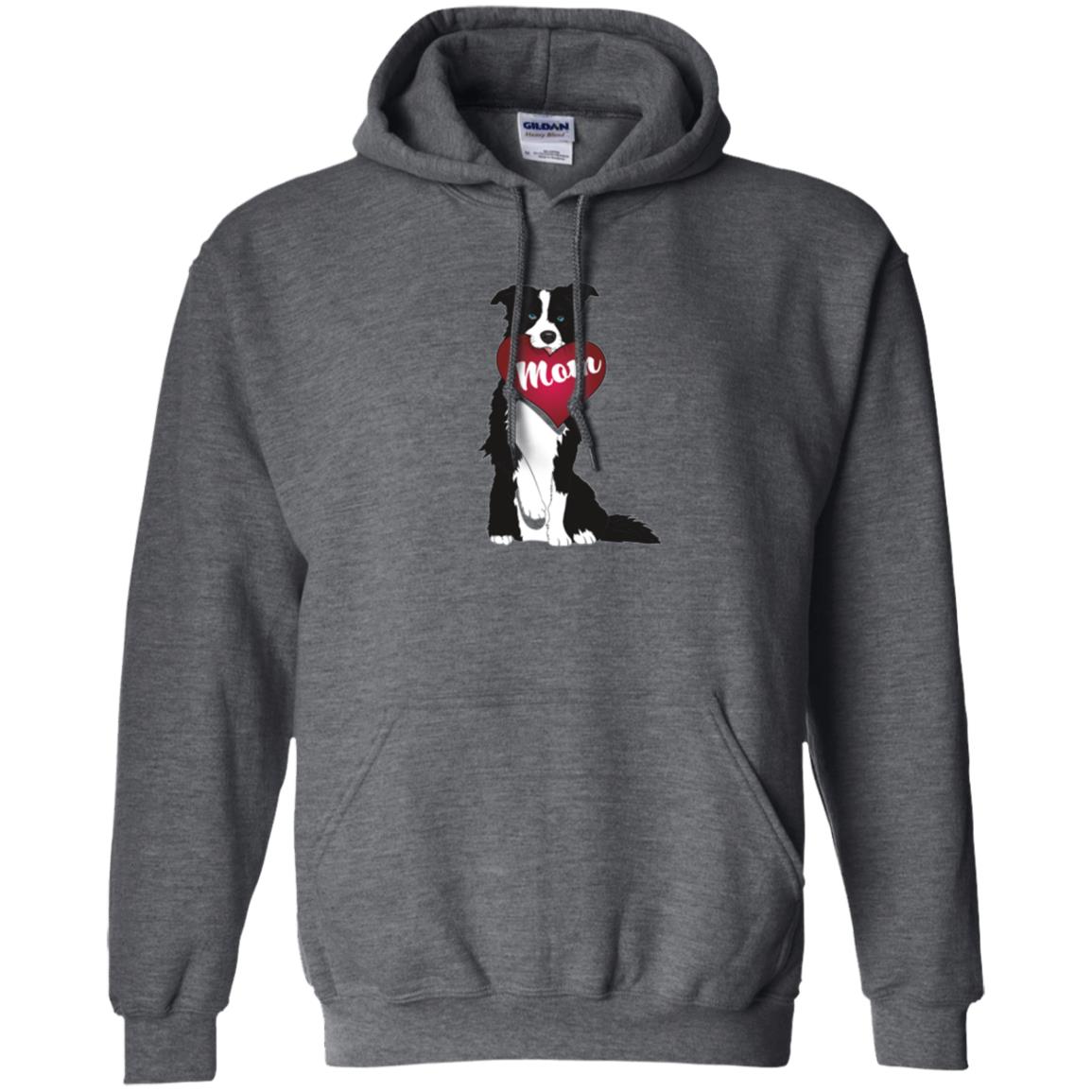 Dog Lover T-sshirt Border Collie Fetching Valentine Heart Dark Heather