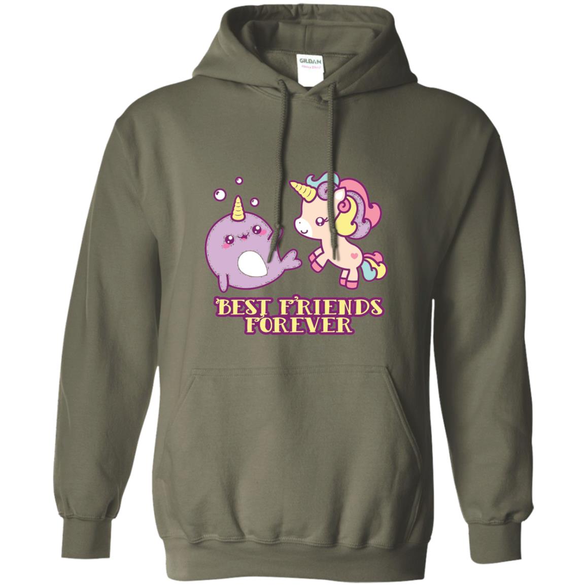 Cute Kawaii T-shirt Bff Best Friends Forever Military Green