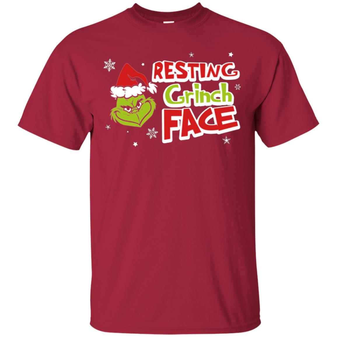 Christmas T-shirt Resting Grinch Face Cardinal