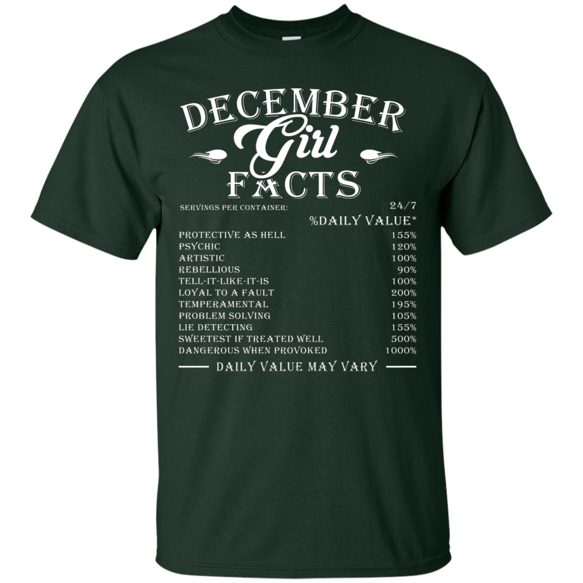December Girl Facts T-shirt Forest
