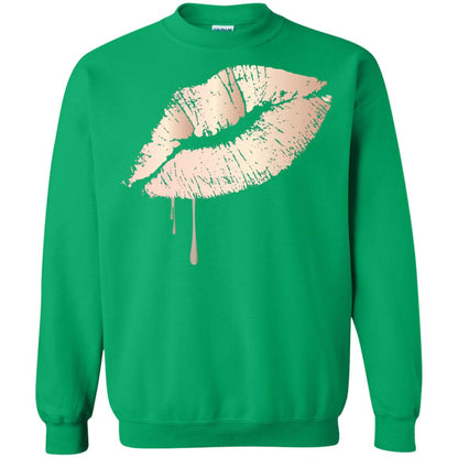 Rose Gold Dripping Lips T-shirt Irish Green