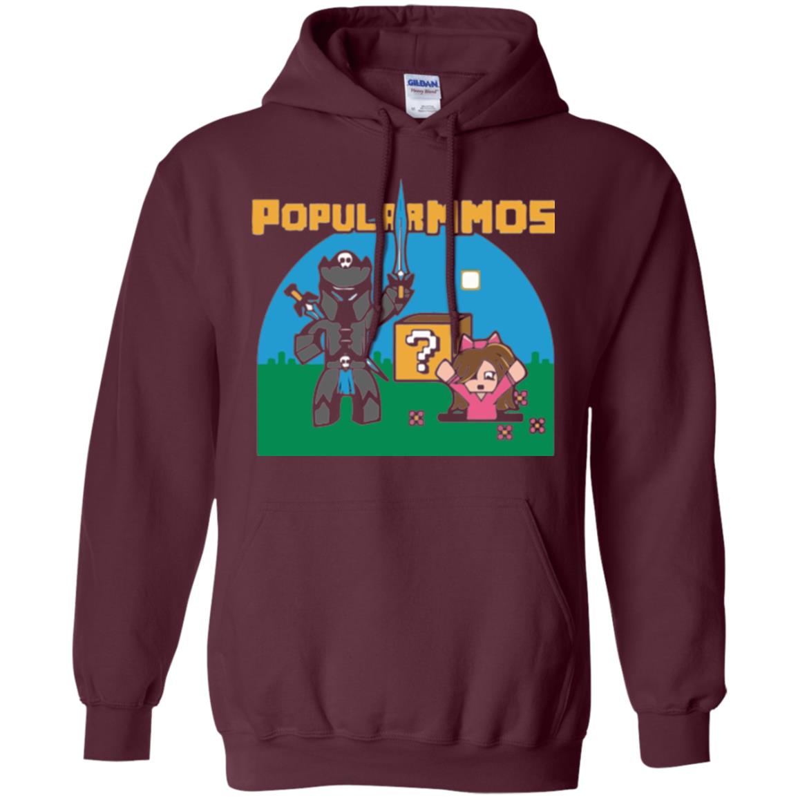 Gaming T-shirt Popularmmos Maroon