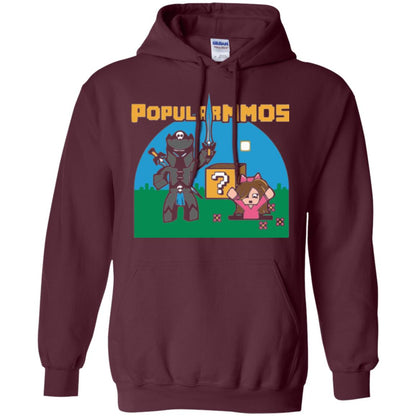 Gaming T-shirt Popularmmos Maroon