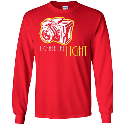 Photography Lover T-shirt I Chase The Light Red