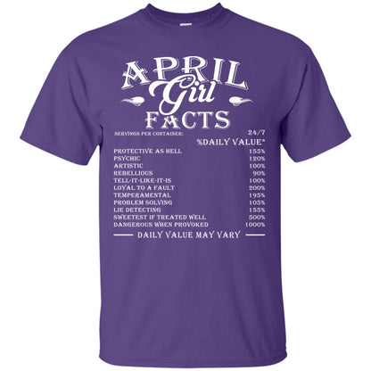 April Girl Facts T-shirt Purple