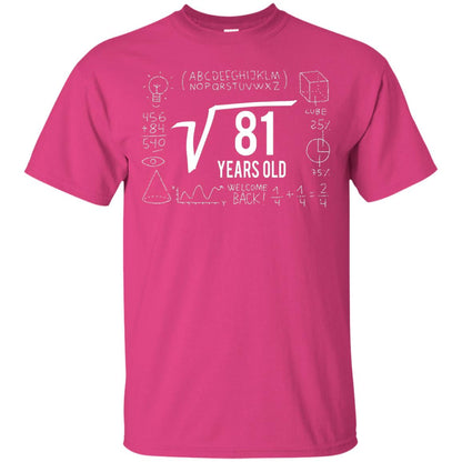 Square Root Of 81 9th Birthday T-shirt Heliconia