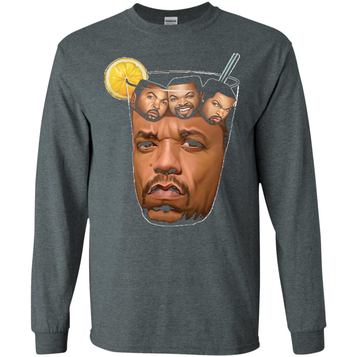 Ice T With Ice Cubes Funny T-shirt Dark Heather