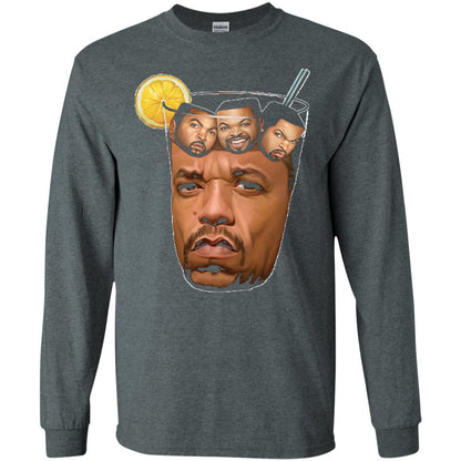 Ice T With Ice Cubes Funny T-shirt Dark Heather