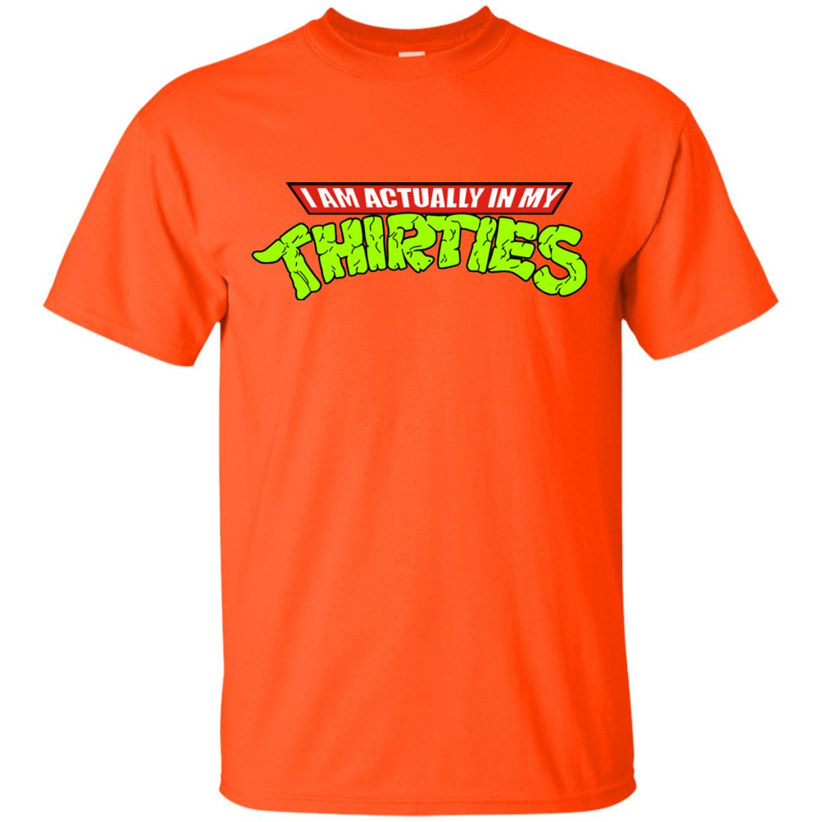 I Am Actually In My Thirties Ninja Turtles T-shirt Orange