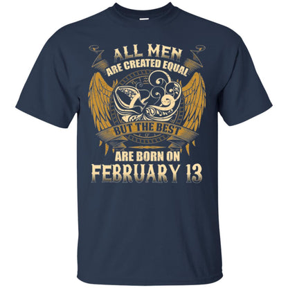Aquarius T-shirt The Best Are Born On February 13 Navy