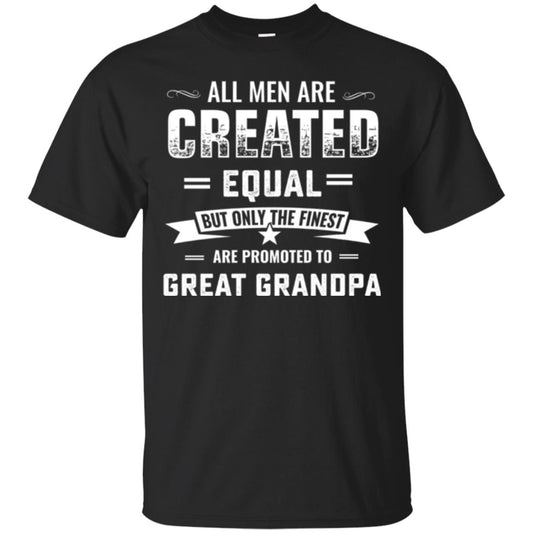 Papa T-shirt All Men Are Created Equal Black