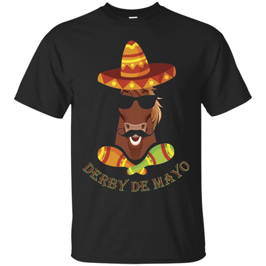 Derby De Mayo Kentucky Horse Race Sombrero Mexican T-shirt Black